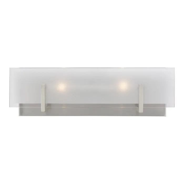 Visual Comfort Studio 4430802-962 Syll Two Light Wall / Bath, Brushed Nickel
