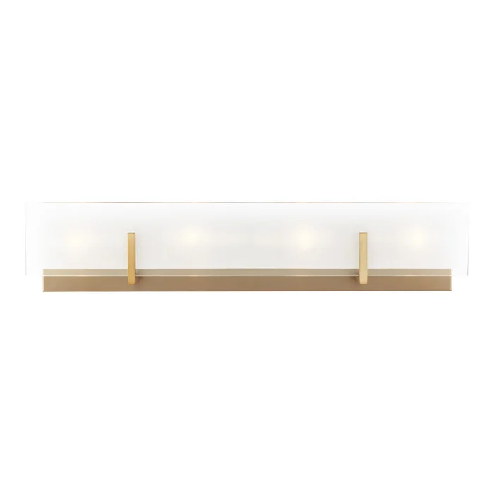 Visual Comfort Studio 4430804-848 Syll Four Light Wall / Bath, Satin Brass