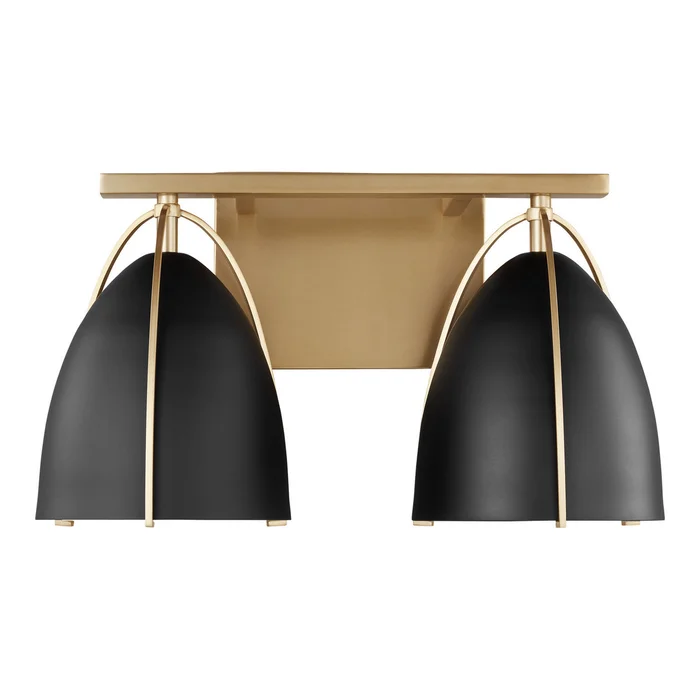 Visual Comfort Studio 4451702-848 Norman Two Light Wall / Bath, Satin Brass