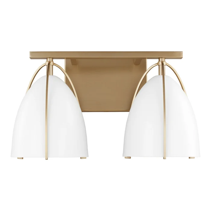 Visual Comfort Studio 4451802EN3-848 Norman Two Light Wall / Bath, Satin Brass