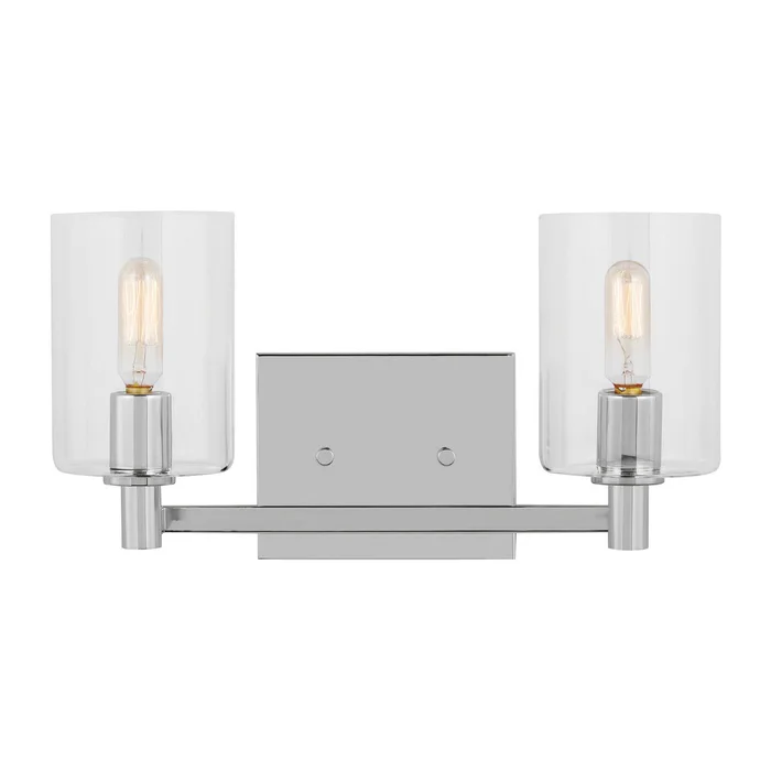 Visual Comfort Studio 4464202EN-05 Fullton LED Bath Wall Sconce, Chrome