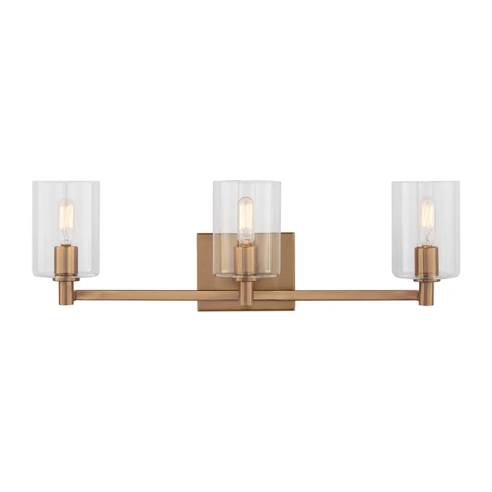 Visual Comfort Studio 4464203EN-848 Fullton LED Bath Wall Sconce, Satin Brass