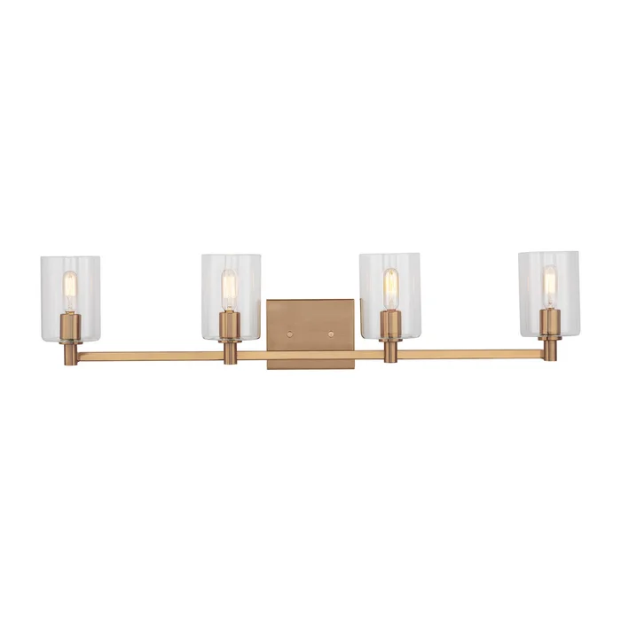 Visual Comfort Studio 4464204EN-848 Fullton LED Bath Wall Sconce, Satin Brass