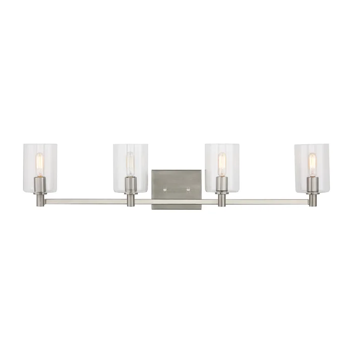 Visual Comfort Studio 4464204EN-962 Fullton LED Bath Wall Sconce, Brushed Nickel