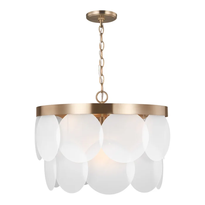 Visual Comfort Studio 5102506-848 Mellita Six Light Pendant, Satin Brass