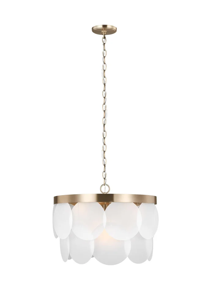 Visual Comfort Studio 5102506EN-848 Mellita Six Light Pendant, Satin Brass