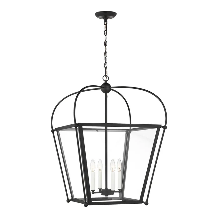 Visual Comfort Studio 5291004EN-112 Charleston Four Light Foyer, Midnight Black