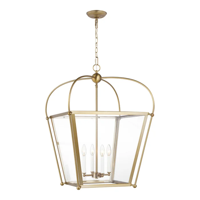 Visual Comfort Studio 5291004EN-848 Charleston Four Light Foyer, Satin Brass