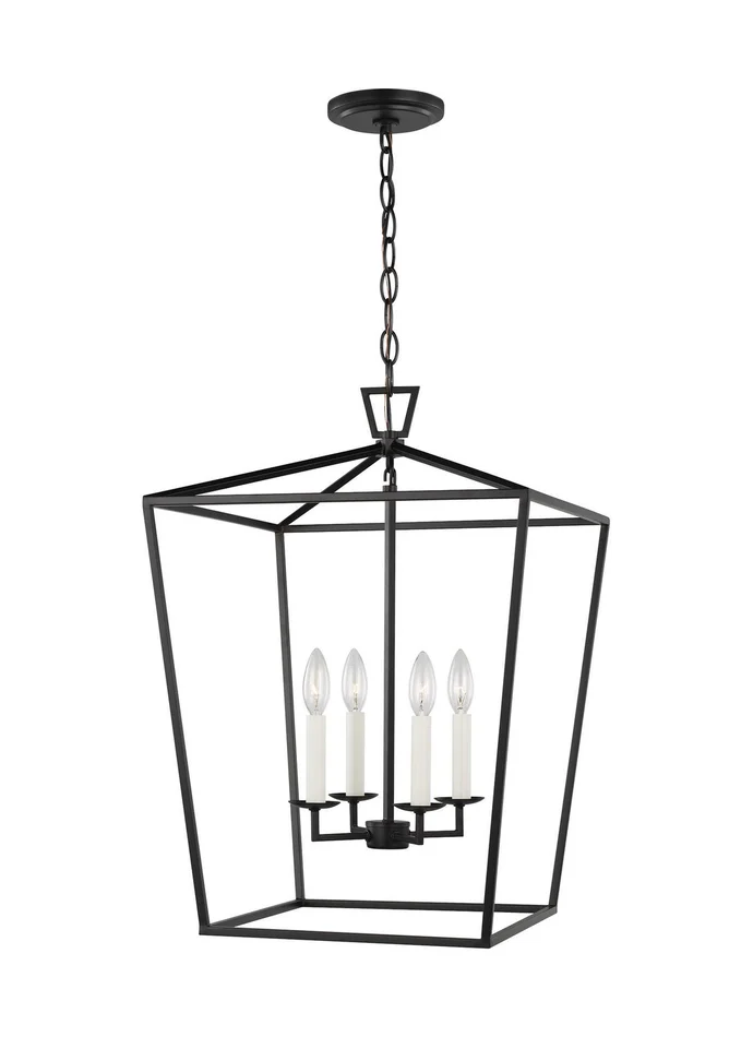 Visual Comfort Studio 5392604EN-112 Dianna Four Light Lantern, Midnight Black