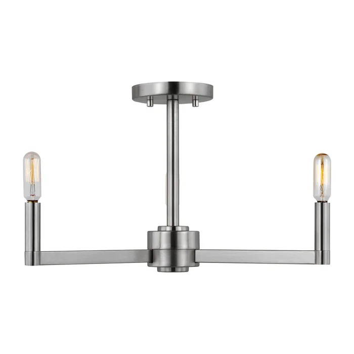 Visual Comfort Studio 7764203EN-962 Fullton LED Semi-Flush Mount, Brushed Nickel