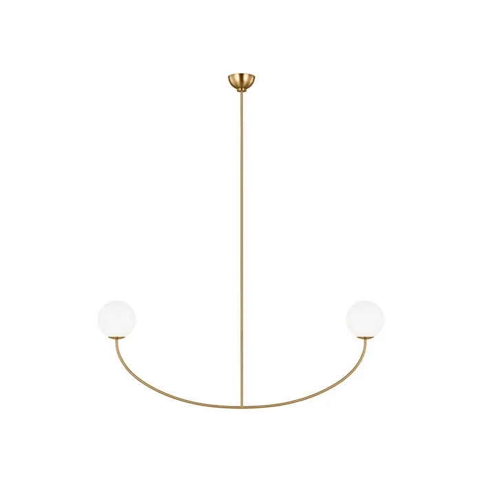 Visual Comfort Studio AEC1132BBS Galassia Two Light Linear Chandelier, Burnished Brass (Discontinued)