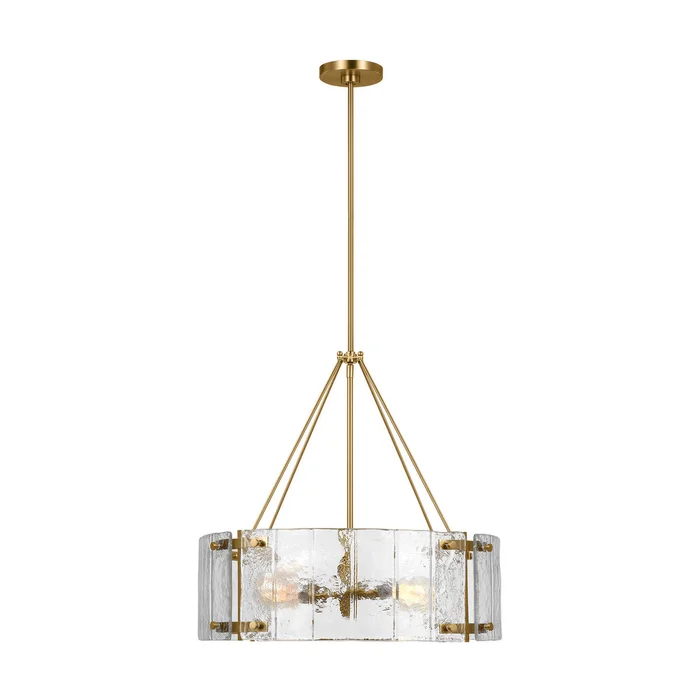 Visual Comfort Studio AP1234BBS Calvert Four Light Chandelier, Burnished Brass