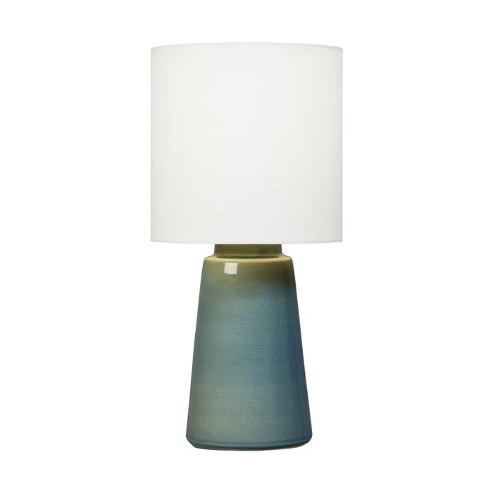 Visual Comfort Studio BT1061BAC1 Vessel One Light Table Lamp, Blue Anglia Crackle