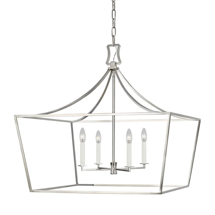 Visual Comfort Studio CC1044PN Southold Four Light Lantern, Polished Nickel (Discontinued)