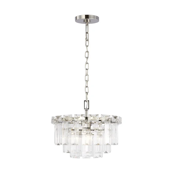Visual Comfort Studio CC1254PN Arden Four Light Chandelier, Polished Nickel