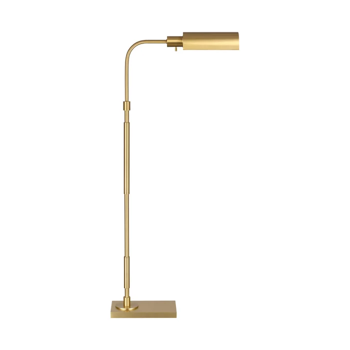 Visual Comfort Studio CT1161BBS1 Kenyon One Light Task Floor Lamp, Burnished Brass