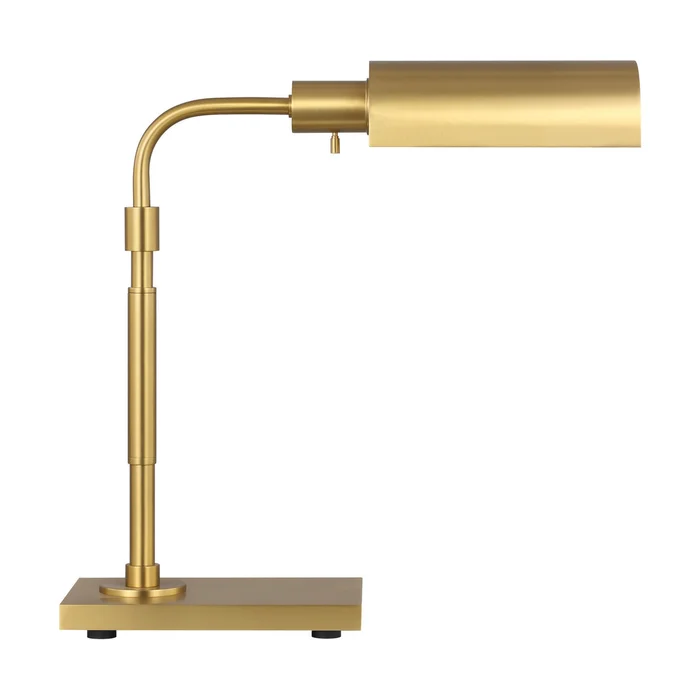 Visual Comfort Studio CT1171BBS1 Kenyon One Light Task Table Lamp, Burnished Brass