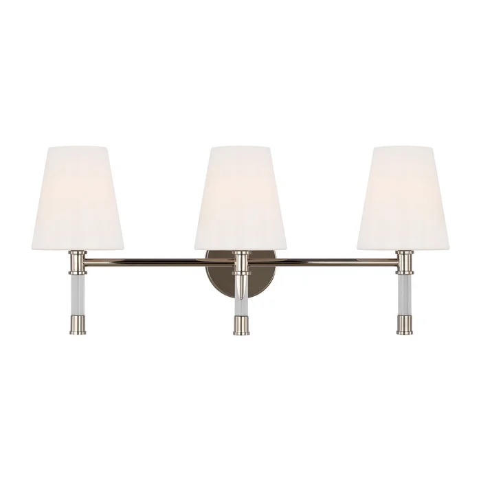 Visual Comfort Studio CV1053PN Hanover Three Light Bath Vanity, Polished Nickel