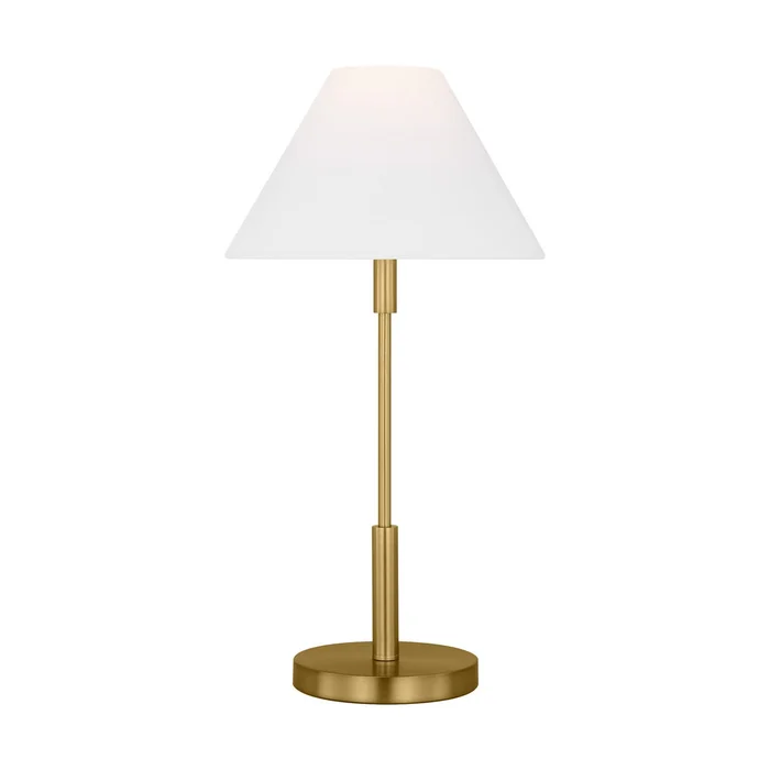 Visual Comfort Studio DJT1011SB1 Porteau One Light Table Lamp, Satin Brass