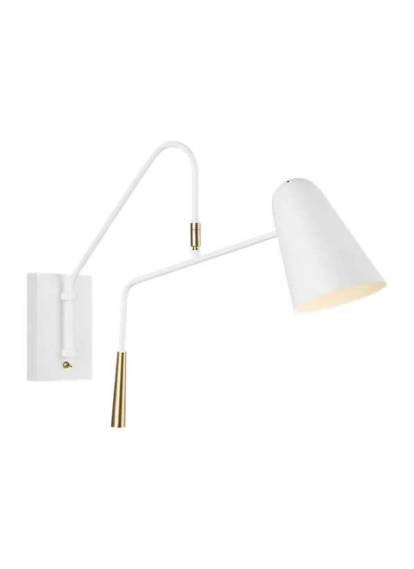 Visual Comfort Studio EW1041MWT Simon One Light Wall Sconce, Matte White