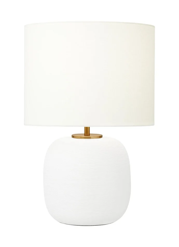 Visual Comfort Studio HT1071MWC1 Fanny One Light Table Lamp, Matte White Ceramic