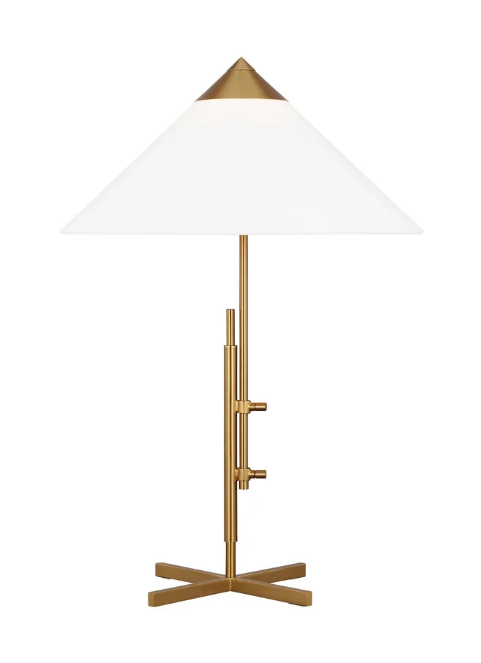 Visual Comfort Studio KT1281BBS1 Franklin One Light Table Lamp, Burnished Brass