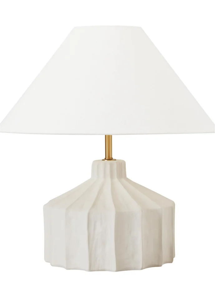 Visual Comfort Studio KT1321MC1 Veneto One Light Table Lamp, Matte Concrete