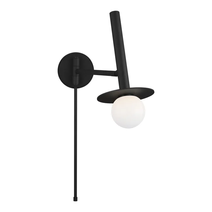 Visual Comfort Studio KW1021MBK Nodes One Light Wall Sconce, Midnight Black
