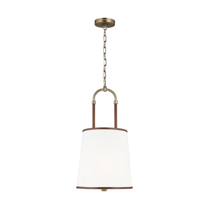 Visual Comfort Studio LP1031TWB Katie One Light Pendant, Time Worn Brass