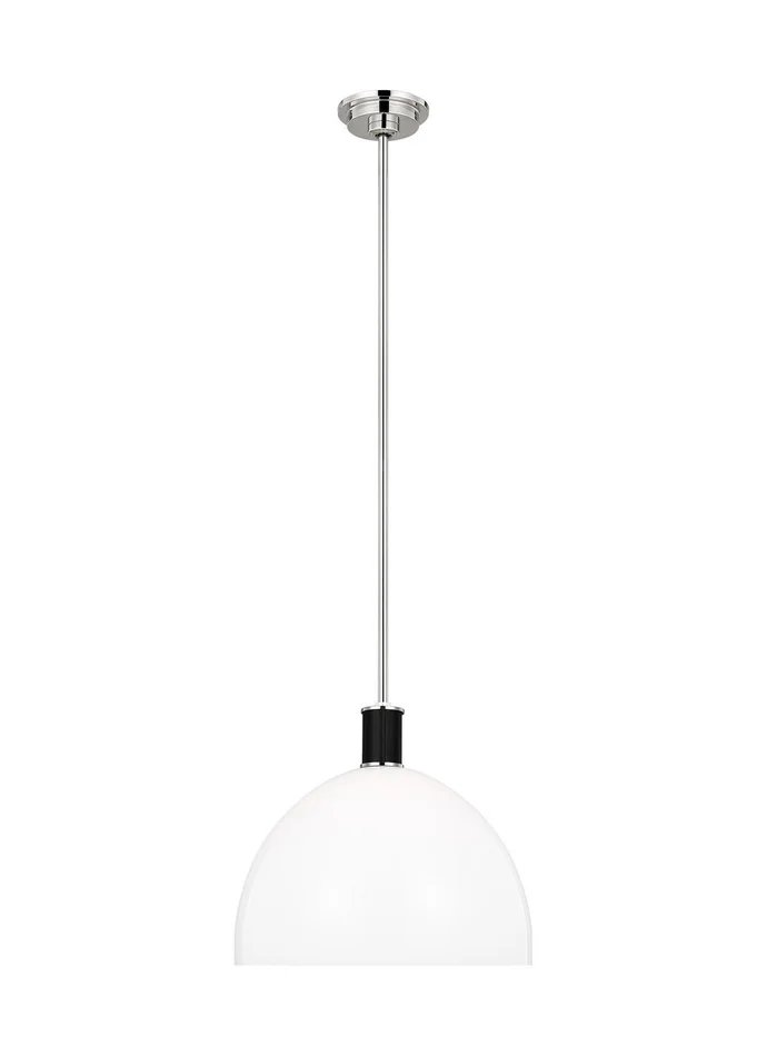 Visual Comfort Studio LP1061PNMG Hadley One Light Pendant, Polished Nickel
