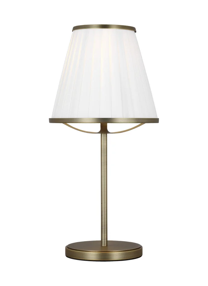 Visual Comfort Studio LT1131TWB1 Esther One Light Table Lamp, Time Worn Brass