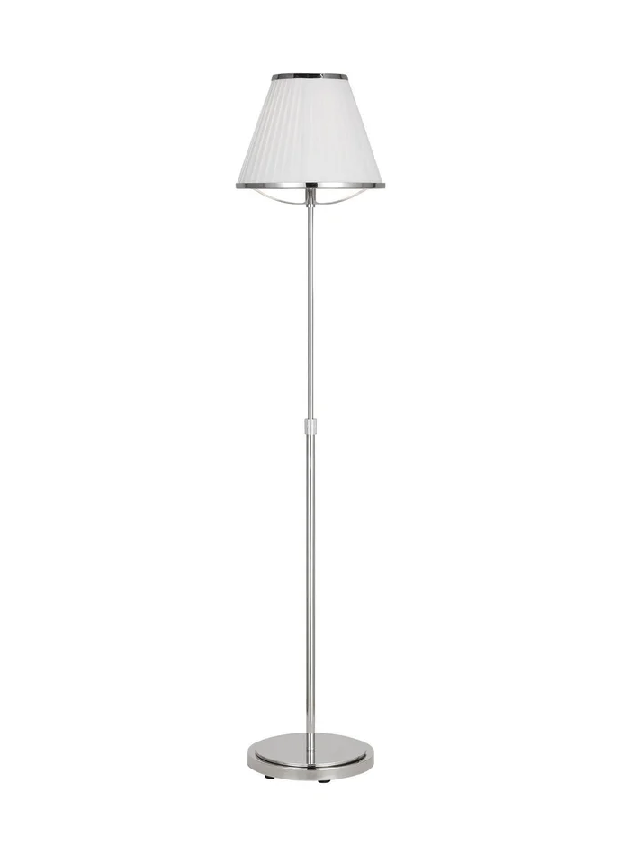 Visual Comfort Studio LT1141PN1 Esther One Light Floor Lamp, Polished Nickel