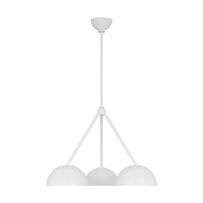 Visual Comfort Studio LXC1043CPST Beaunay Three Light Chandelier, Cast Plaster