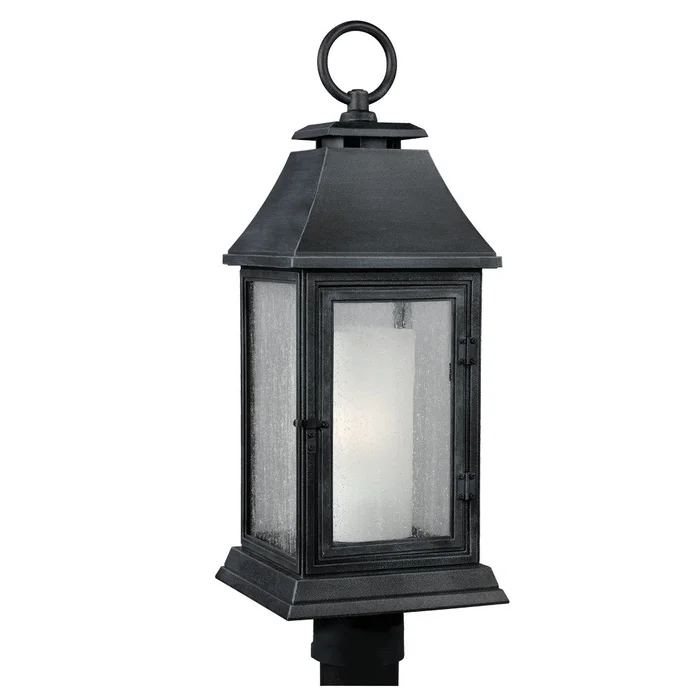 Visual Comfort Studio OL10608DWZ Shepherd One Light Post Lantern, Dark Weathered Zinc