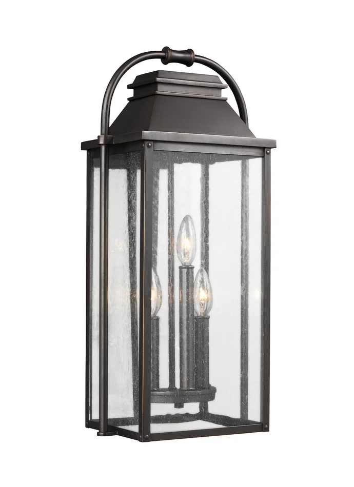 Visual Comfort Studio OL13201ANBZ Wellsworth Three Light Lantern, Antique Bronze