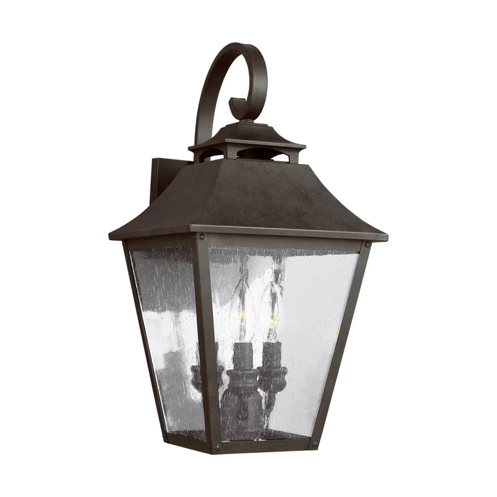 Visual Comfort Studio OL14403SBL Galena Three Light Lantern, Sable