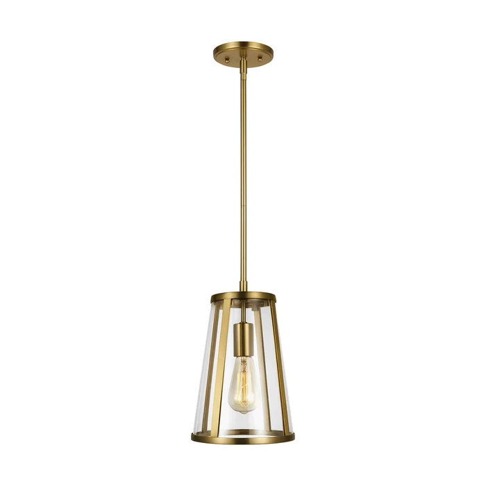 Visual Comfort Studio P1287BBS Harrow One Light Pendant, Burnished Brass (Discontinued)
