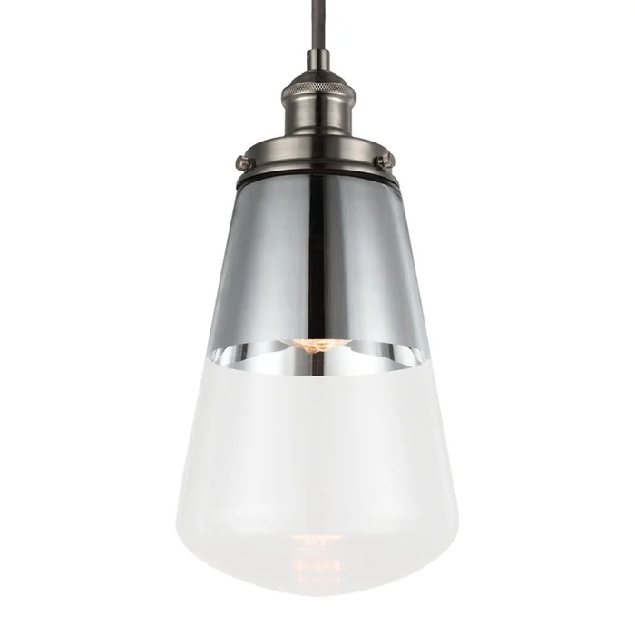 Visual Comfort Studio P1372PN Waveform One Light Pendant, Polished Nickel (Discontinued)