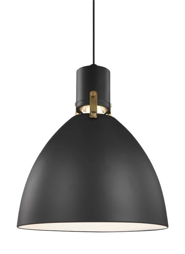 Visual Comfort Studio P1442MB-L1 Brynne LED Pendant, Matte Black