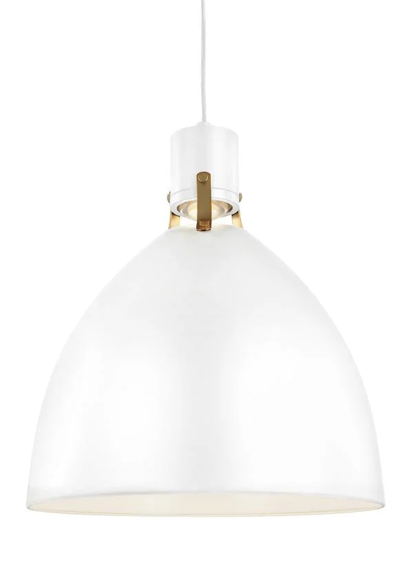 Visual Comfort Studio P1443FWH-L1 Brynne LED Pendant, Flat White (Discontinued)