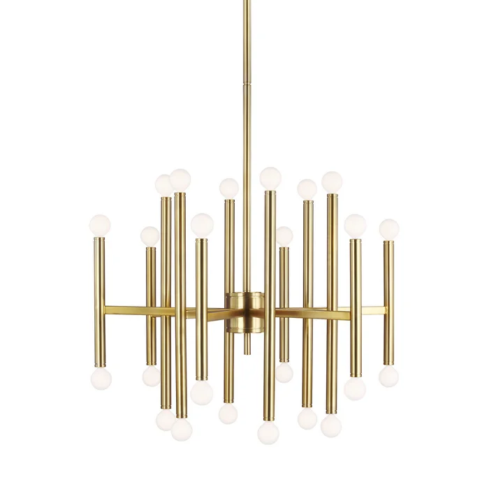 Visual Comfort Studio TC10624BBS Beckham Modern 24 Light Chandelier, Burnished Brass