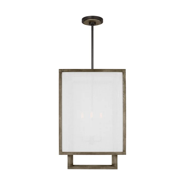 Visual Comfort Studio TFC1094WDO Brockway Four Light Chandelier, Weathered Oak Wood