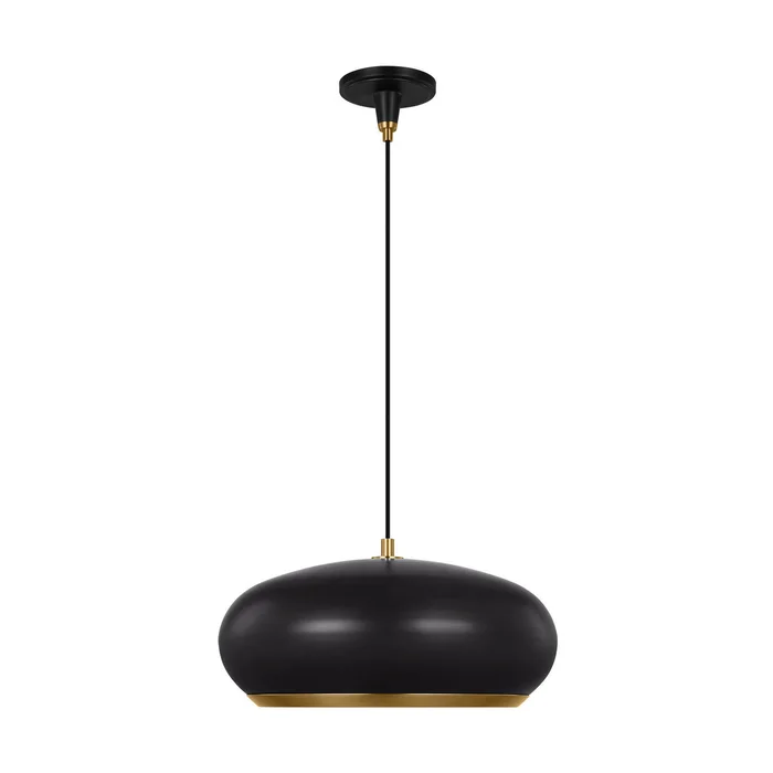 Visual Comfort Studio TP1131AIBBS Clasica One Light Pendant, Aged Iron