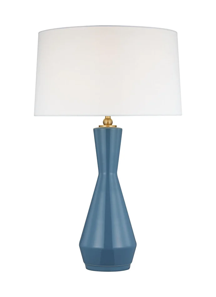 Visual Comfort Studio TT1221LAQ1 Jens One Light Table Lamp, Lucent Aqua