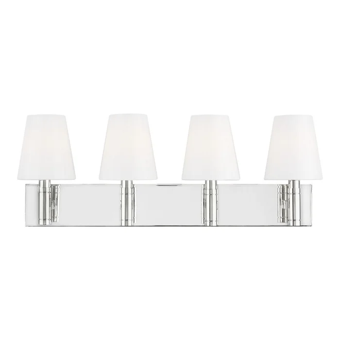 Visual Comfort Studio TV1044PN Beckham Classic Four Light Vanity, Polished Nickel