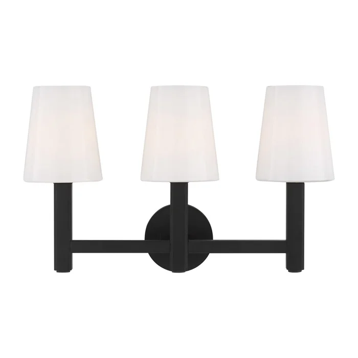 Visual Comfort Studio TV1133AI Logan Three Light Vanity, Aged Iron