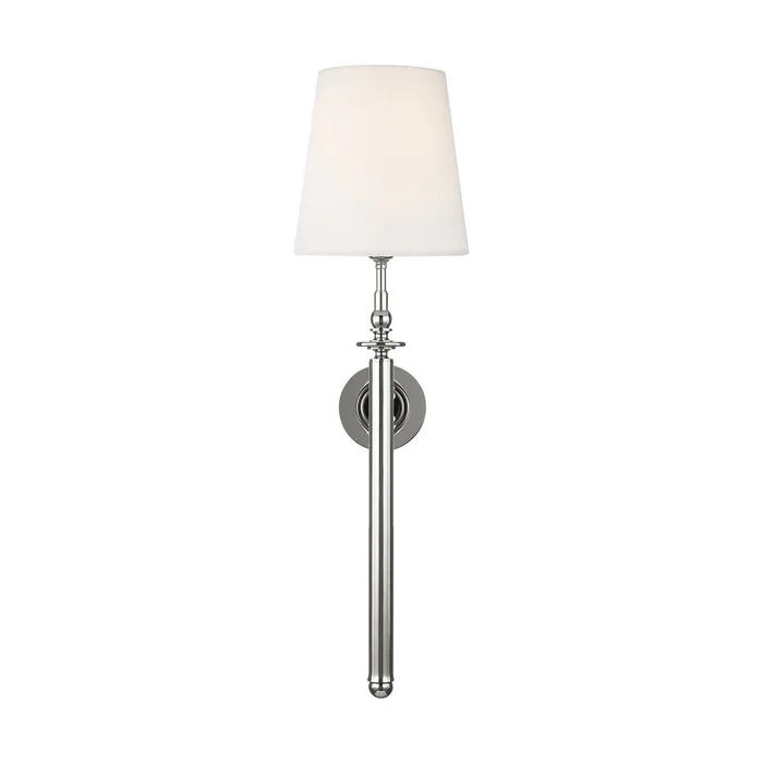 Visual Comfort Studio TW1021PN Capri One Light Wall Sconce, Polished Nickel