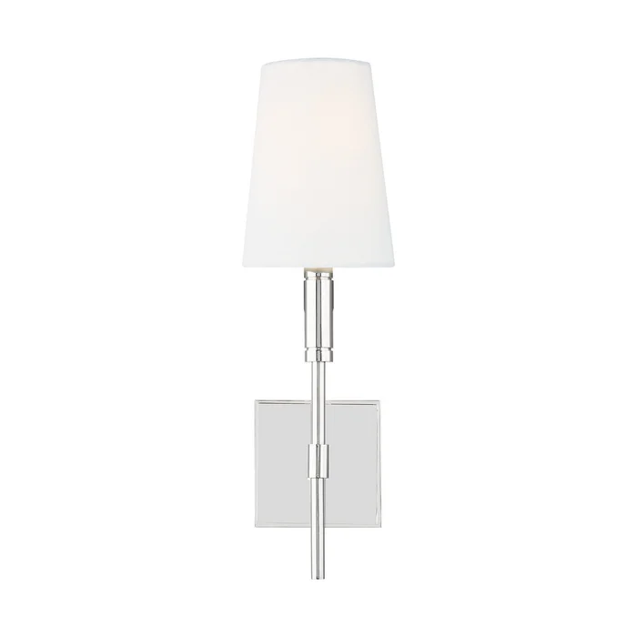 Visual Comfort Studio TW1031PN Beckham Classic One Light Wall Sconce, Polished Nickel
