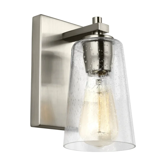 Visual Comfort Studio VS24301SN Mercer One Light Wall Sconce, Satin Nickel
