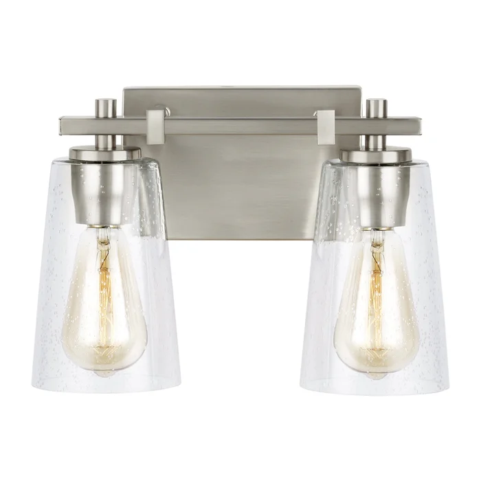 Visual Comfort Studio VS24302SN Mercer Two Light Vanity, Satin Nickel